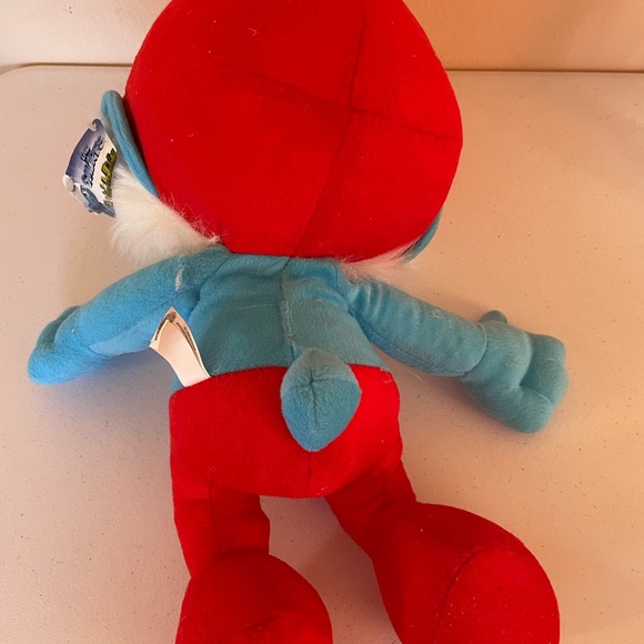 Red and Blue Papa Smurf Plush Toy - Picture 4 of 4